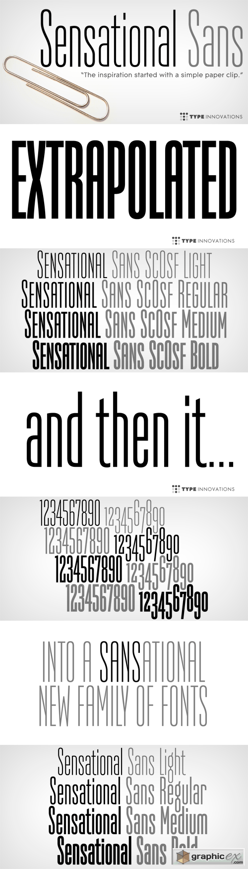 Sensational Sans Font Family - 8 Fonts for $158