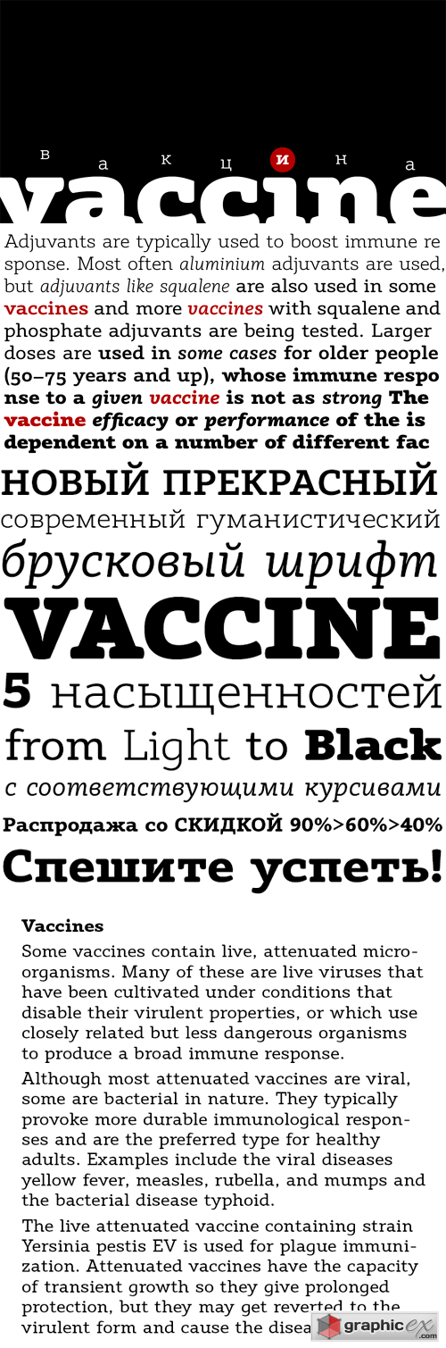Vaccine Font Family - 10 Fonts for $300