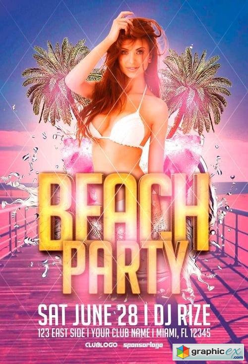 Beach Party Flyer Template Vol.1