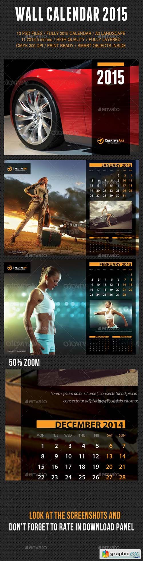 Wall Calendar 2015 V08 9359099