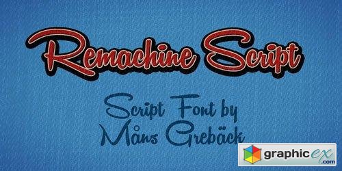 Remachine Script Font $59