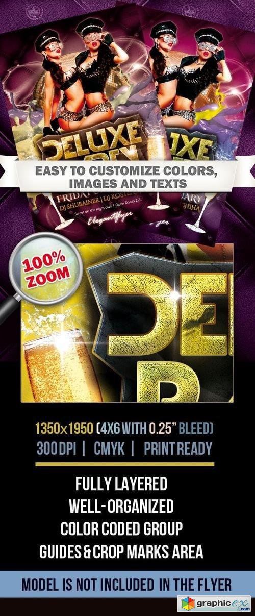 Deluxe Party � Club Flyer PSD Template