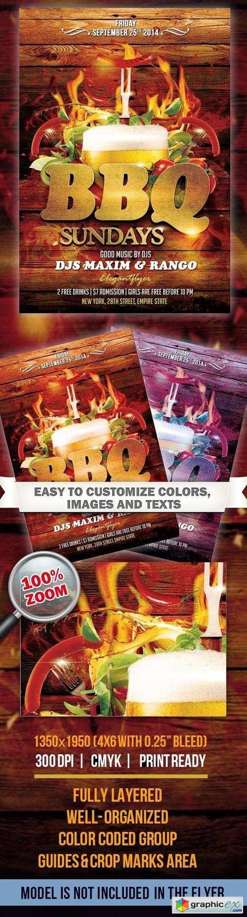 Barbecue(bbq)  Flyer PSD Template