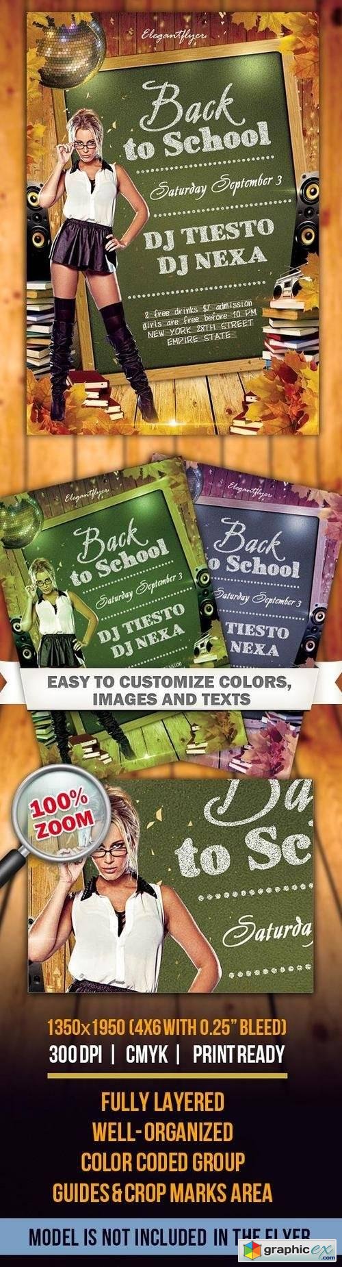 Back to School  Flyer PSD Template