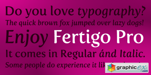 Fertigo Pro Font Family - 2xTTF+OTF $15