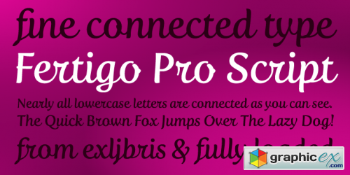 Fertigo Pro Script Font Family 1xOTF+TTF $20