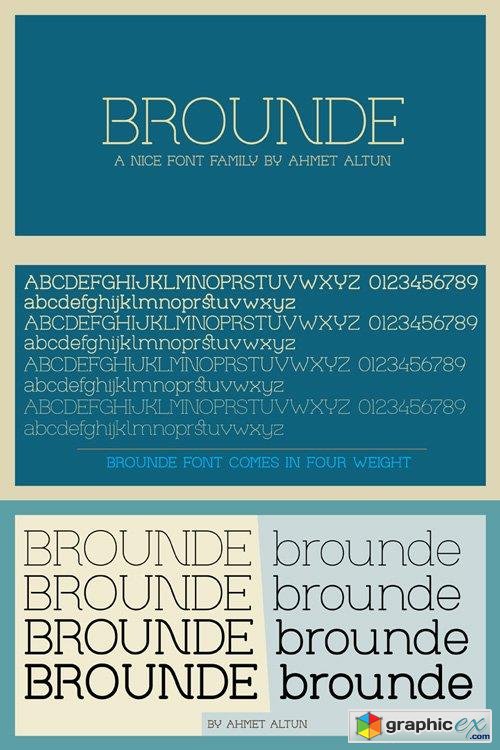 Brounde Font Family $49