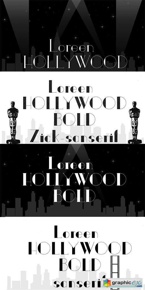 Loreen Hollywood Font Family - 17 Fonts 323$