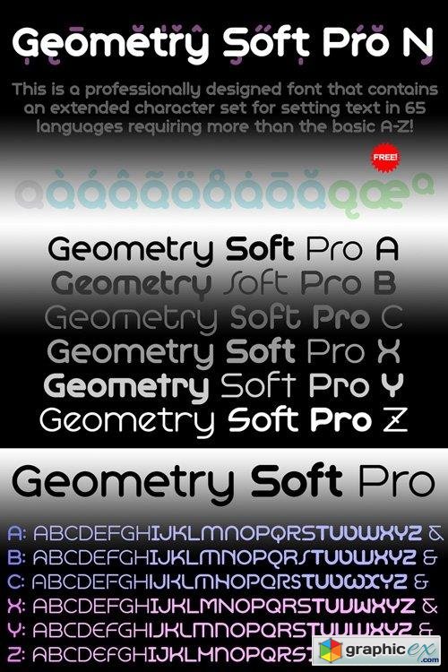 Geometry Soft Pro Font Family $99