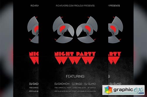 WWW Night Party Flyer 109373
