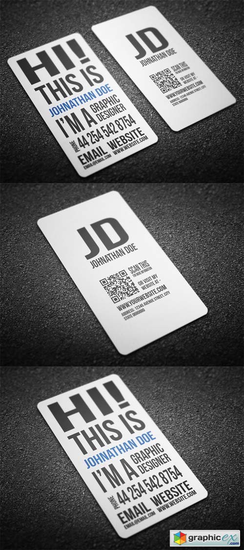 Typography Business Card 109644