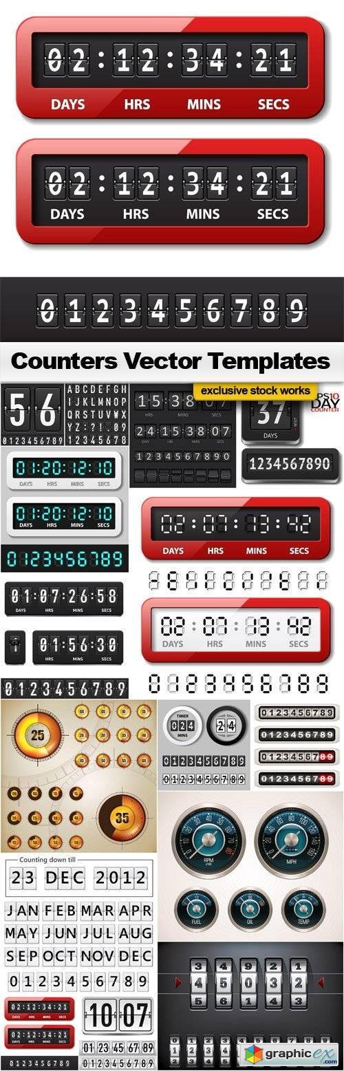 Vector Counters Templates - 15 EPS