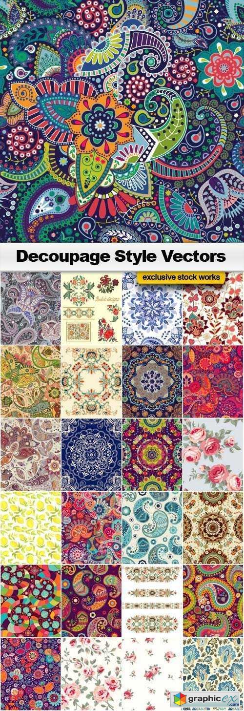Decoupage Style Vectors - 25x EPS
