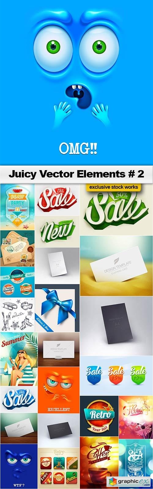 Juicy Vector Elements #2 - 25x EPS