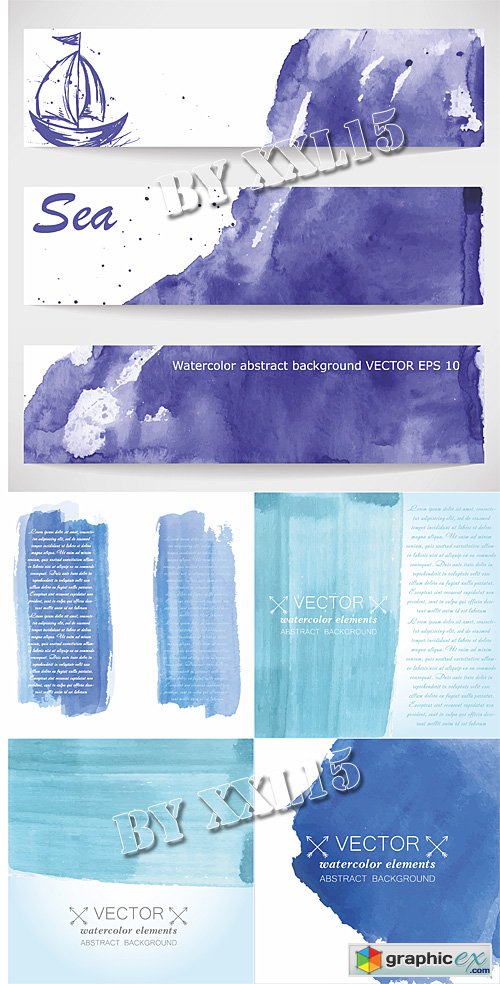 Blue watercolor backgrounds