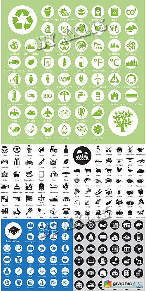 Various vector icons set 11