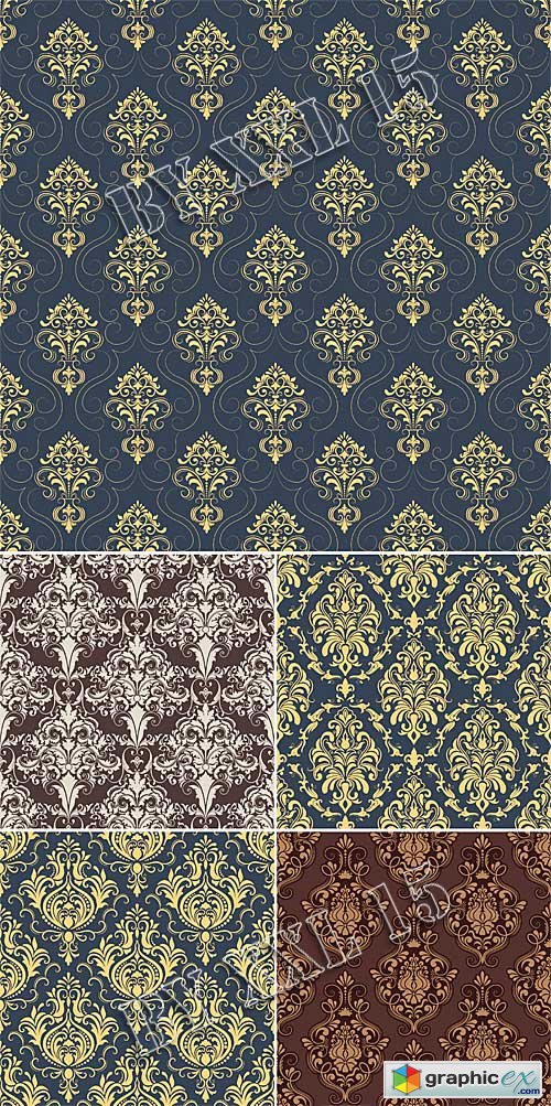 Damask seamless pattern backgrounds