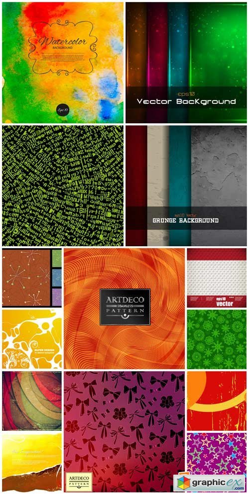 Vector backgrounds with abstraction, vintage backgrounds