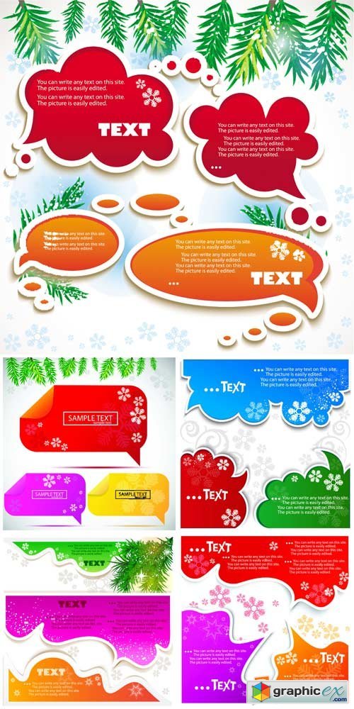 Christmas vector elements for text