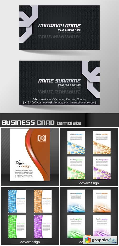 Business cards, abstract vector