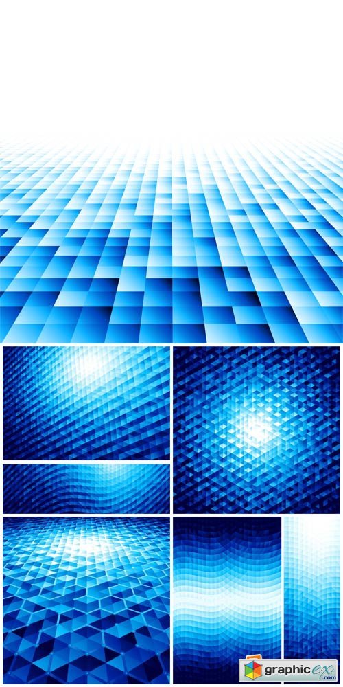 Vector backgrounds, blue abstraction