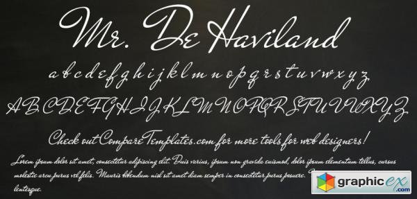 Mr De Haviland Font for $45