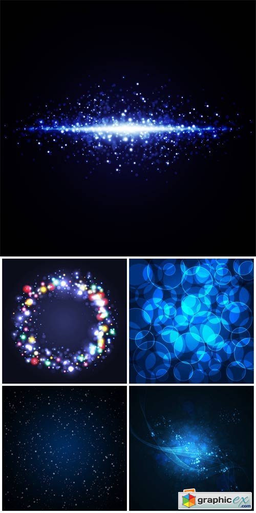 Dark vector backgrounds with blue glow