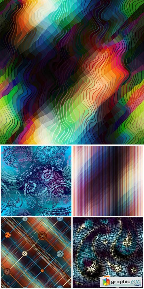 Vector backgrounds, abstract, colorful patterns