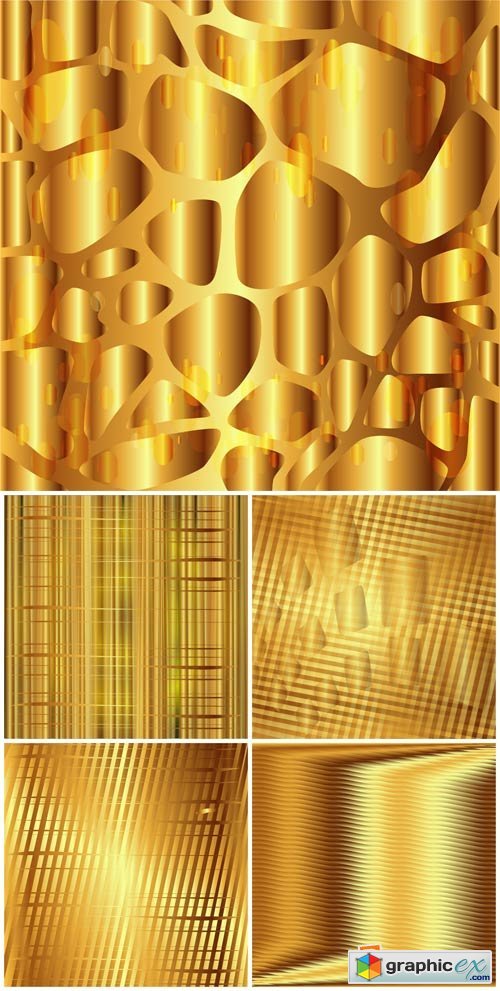 Golden vector backgrounds, textures