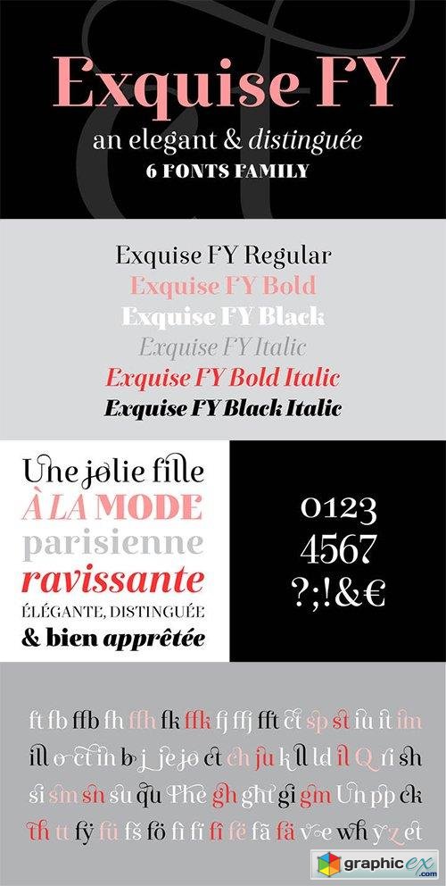 Exquise FY Font Family - 5 Fonts $300