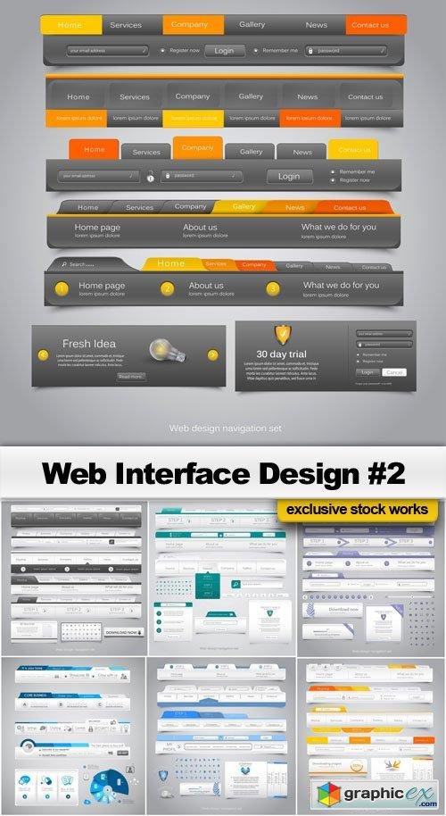 Web Interface Design #2 - 25x EPS