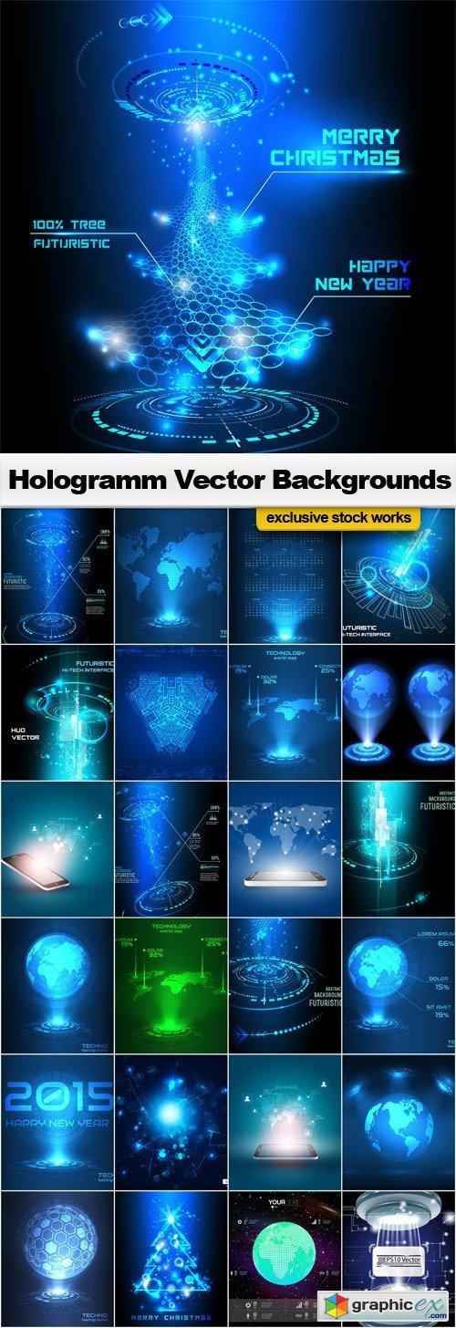 Hologramm Vector Backgrounds - 25x EPS