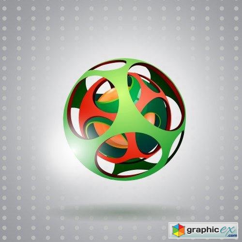 Abstract 3D Technology Sphere Vector Set