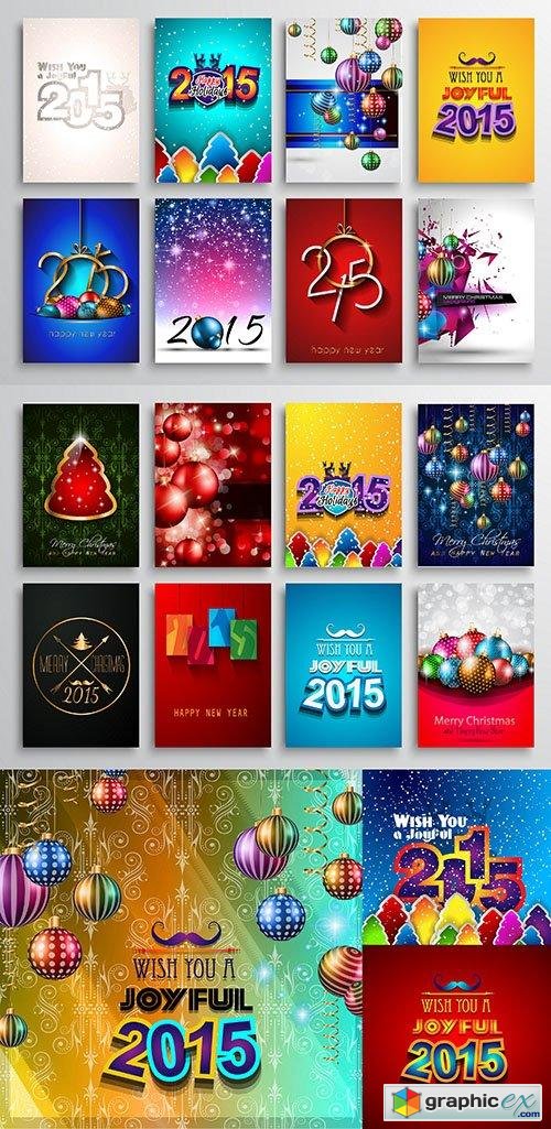 2015 New Year and Happy Christmas - Stock Vectors