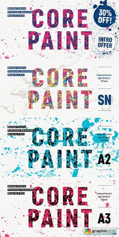 Core Paint Font Family - 15 Font 300$