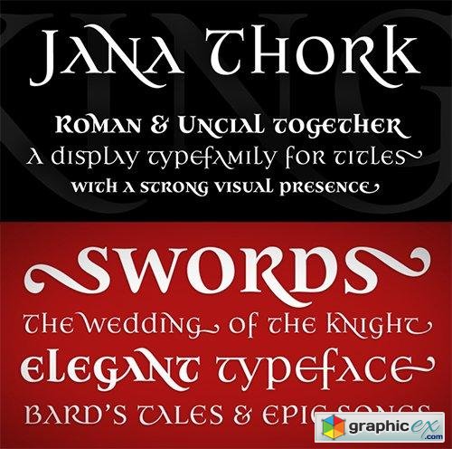 Jana Thork Font Family - 8 Font $240