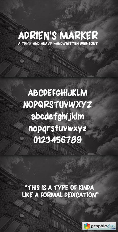 WeGraphics - Adrien�s Marker Handwritten Web Font
