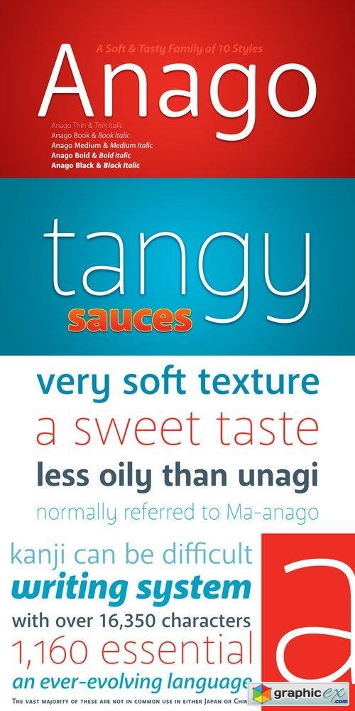 Anago Font Family $48