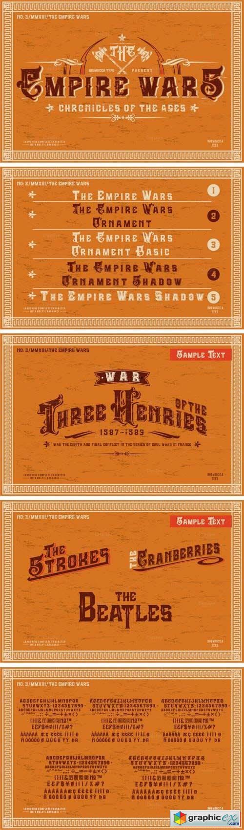 The Empire Wars Font Family - 5 Fonts $20