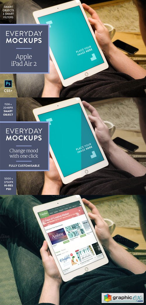 Creativemarket - iPad Air 2  Everyday Mockups 4