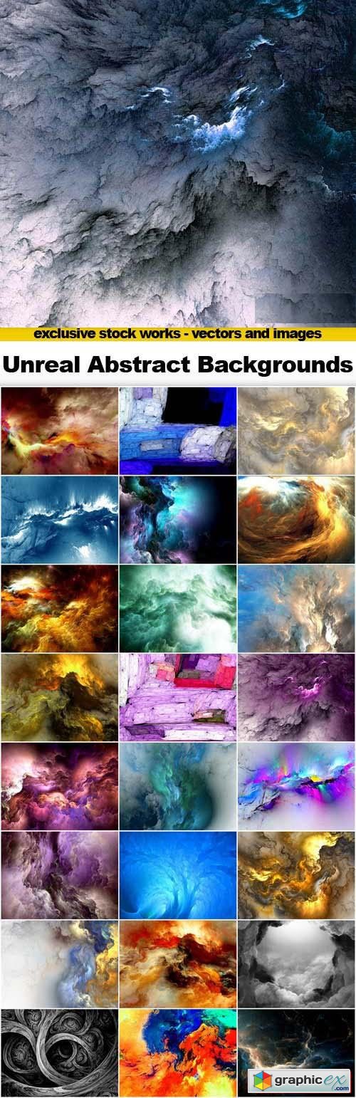 Unreal Abstract Backgrounds - 25x JPEGs