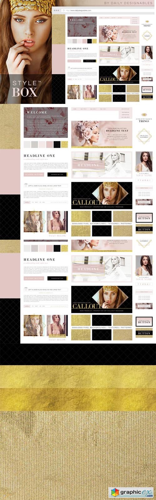 StyleBox Blog Graphics/Website Kit 1