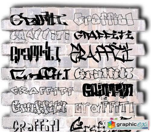 Set of Graffiti Fonts