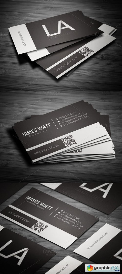  White Line Business Card 