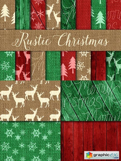 Rustic Christmas Digital Paper