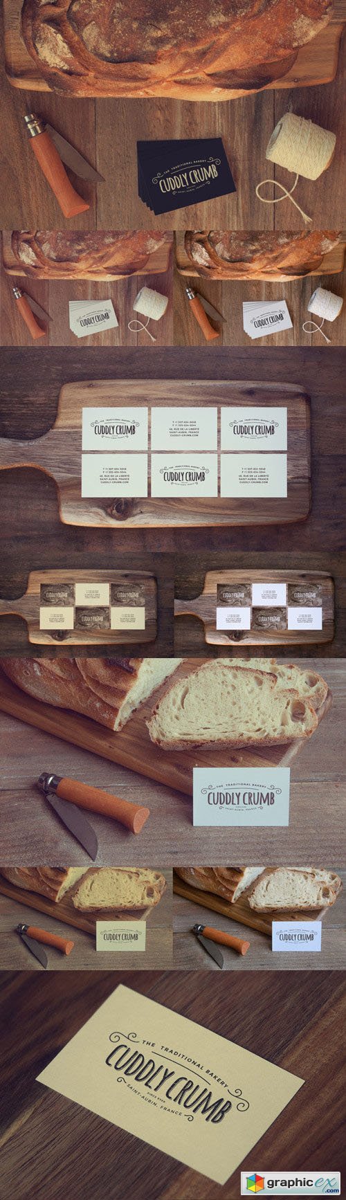 Business Card Mock-up - French Bakery