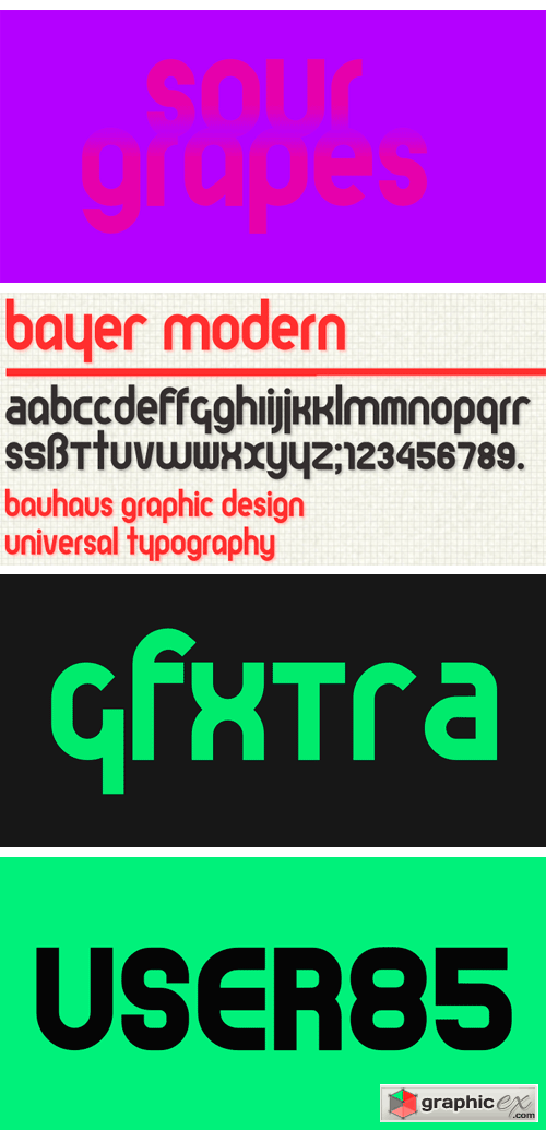 Bayer Modern Font Family - 2 Fonts $20
