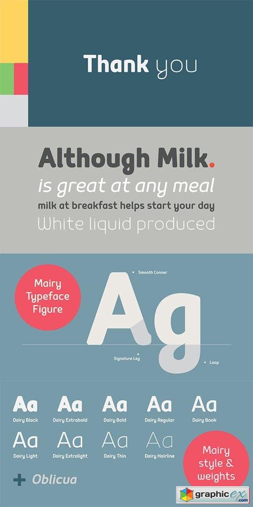 Mairy Font Family - 18 Fonts $702