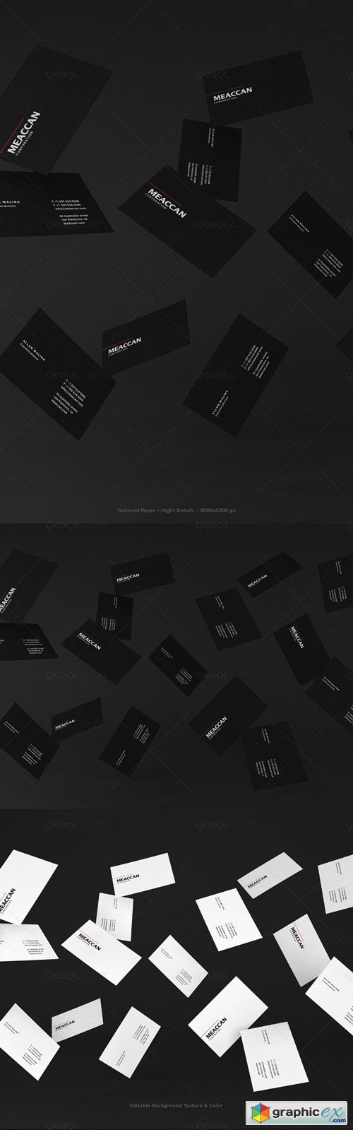 Business Card Mockup - Black And Corporate