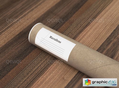 Paper Tube Mockup - Wood And Corporate